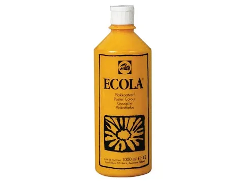 Plakkaatverf Ecola Flacon van 1.000 ml Geel