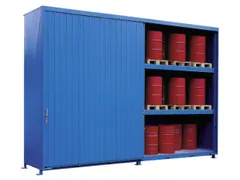 Stellingcontainer Gevaarlijke Stoffen Max. 60X200L Vaten Staand
