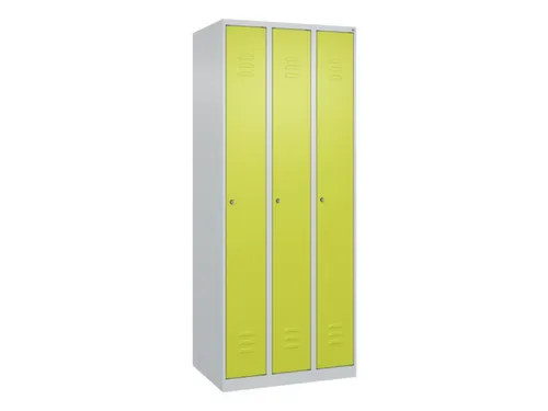 locker,HxBxD 1850x750x500mm,3vak,vak B 250mm,cil.-slot,staand op vloer