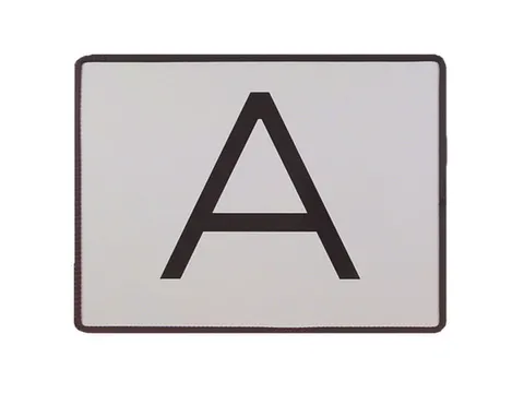 waarschuwingsteken,v. buiten,A,m. beugel,plaatstaal,wit/zwart