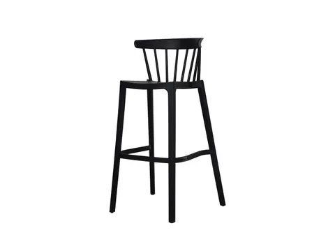 Barkruk Essentials Windson polypropyleen Zwart 770mm zithoogte