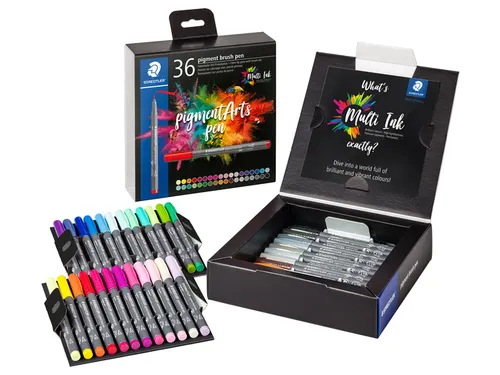 Brushpen Staedtler PigmentArts set à 36 kleuren