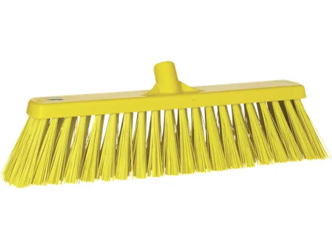 Hygiene 2920-6 Brede Bezem Geel 47cm Harde vezels