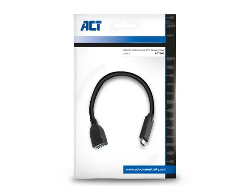 Kabel ACT USB 3.0 OTG USB-C male naar USB-A female
