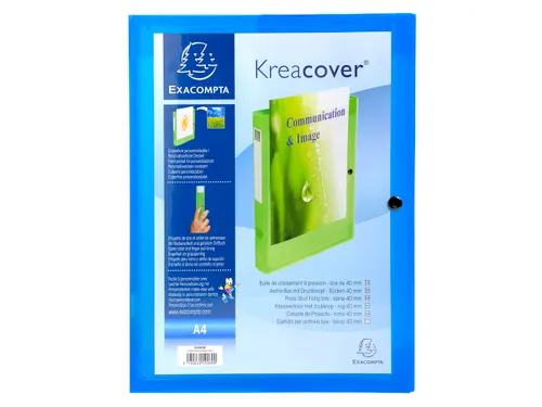 Klasseerdoos Elastobox A4 PP Kreacover rug 40mm assorti