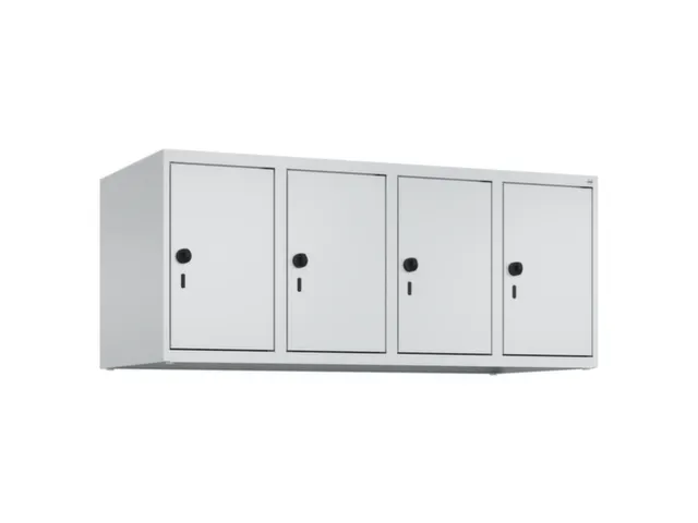 opzetkast,v. locker,4vak.,vak B 300mm,HxBxD 500x1200x500mm,vleugeldeur