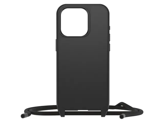 iPhone 15 Pro Hoesje met Koord React Series Necklace MagSafe Zwart