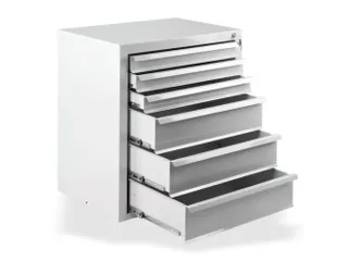 ladekast,HxBxD 750x700x435mm,6lade(n),volledig uittrekbaar - 1