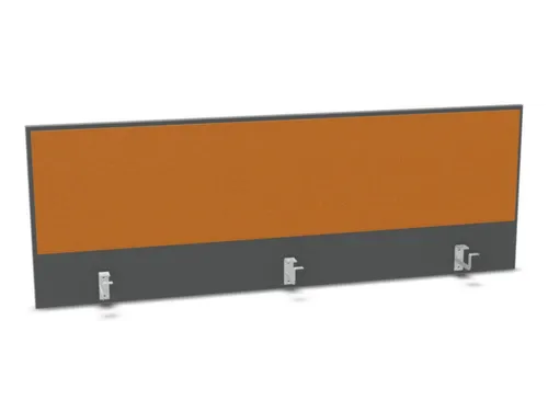 opzetpaneel bureau aanbouw achter MS-donkergrijs BN3005-geel 1600mm