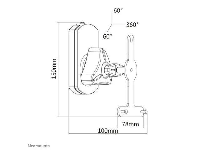 Sonos Play1 & Play3 wandsteun NM-WS130BLACK
