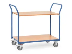 Tafelwagens 1602 200kg 2 Etages 1000x600mm Houten Plaat