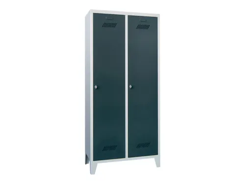 locker,HxBxD 1850x800x500mm,2vak,vak B 400mm,RAL7035,front RAL7016