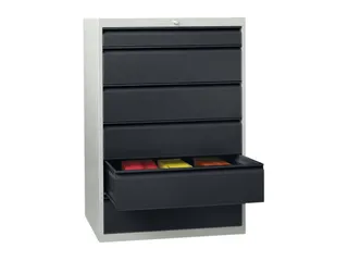ladekast HxBxD 1200x715x600mm 6laden slot RAL7035 front RAL7016 - 2