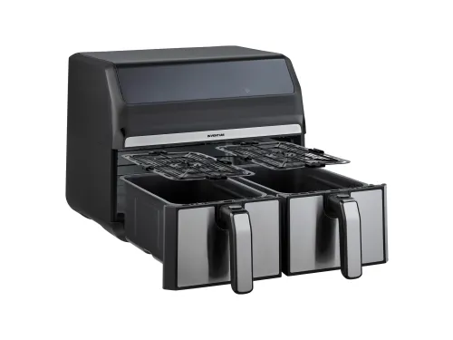 Airfryer Inventum 2x4l 1700w zwart rvs