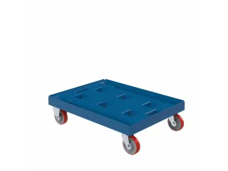 transportwagen,stapelbaar,draagverm. 500kg,laadvl. LxB 804x602mm - 1