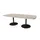 Linesto vergadertafel 240x120 deens ovaal lichtgrijs 25mm zwart