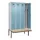 locker met bank,voor scheiding van kleding,HxBxD 2120x1200x815mm,4vak