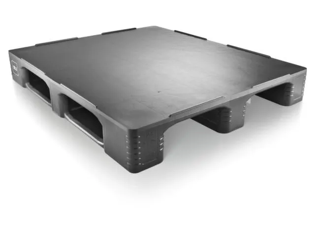 hygiënepallet,HxLxB 160x1200x1000mm,geregenereerd kunststof,zwart