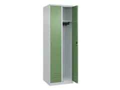 locker,HxBxD 1850x600x500mm,2vak,vak B 300mm,cil.-slot,staand op vloer