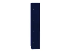 lockerkast,HxBxD 1802x305x457mm,1x4vakken,cil.-slot,romp oxfordblauw