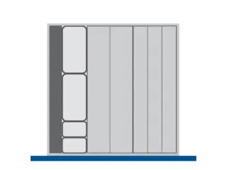 bak,5bakken/10bakwanden,BxD 525x525mm - 2