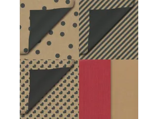 Cadeauzak Special Wrap 12x19cm kraft zwart en wit assorti à 1000 stuk - 2