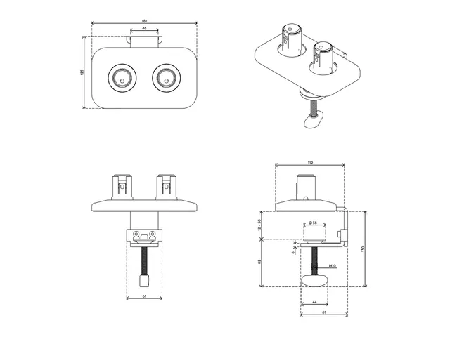 Viewprime bureauklem 65.920 bevestiging 920 Wit