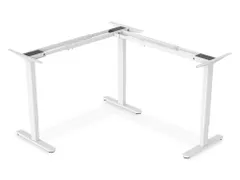 Elektrisch in hoogte verstelbaar tafelframe L-vormig Wit