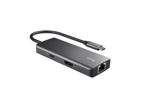 Adapter Trust Dalyx 6-in-1 USB-C multipoort grijs
