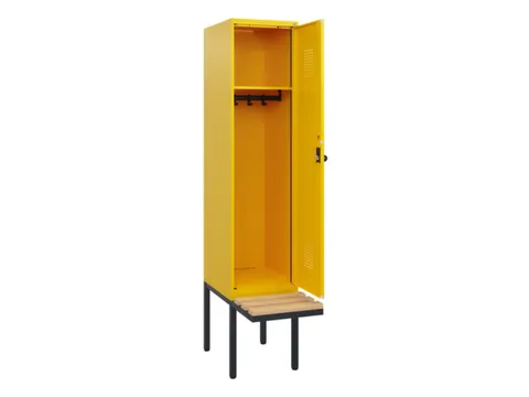 locker met bank,HxBxD 1950x400x815mm,1vak,vak B 400mm,draaigrendel