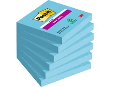 Memoblok Post-it 654 Super Sticky 76x76mm blauw 90 vel