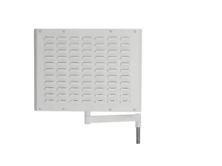 geperforeerde/sleufplaat,v. montagetafel,HxBxD 500x600x40mm,draaibaar - 1