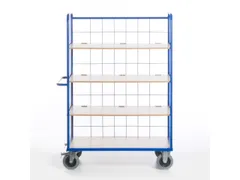 etagewagen,draagverm. 600kg,4etage(s),laadvl. LxB 1200x740mm,houtetage