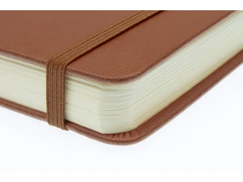 Schetsboek Kangaro A5 cognac PU HC 80 vel 140gr roomwit met elastiek e