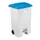 Contitop,mobiele afvalbak met pedaal 90L wit/blauw/VE:3