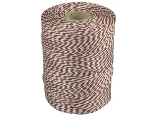 Touw Muller katoen 180 meter rood/wit - 1
