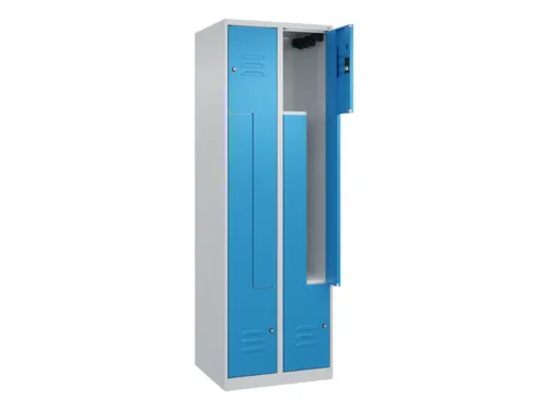 Z-garderobekast,HxBxD 1850x600x500mm,vak B 150/300mm,cil.-slot