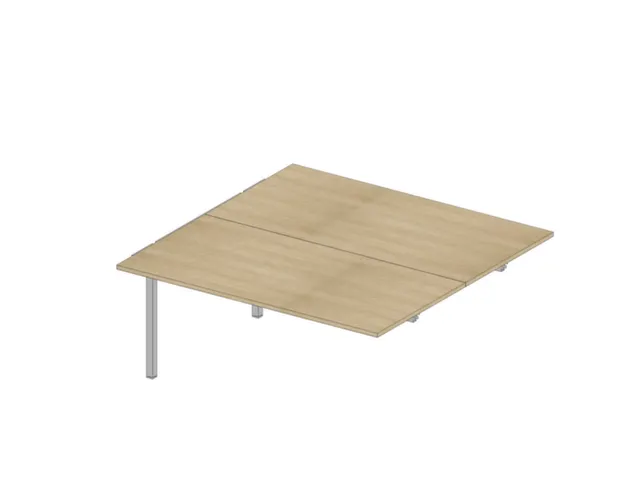 Aanbouwtafel I.h.v. Benchtafel 4-Voet 680-760X1600X1600Mm Eiken