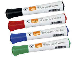 Viltstift Nobo Whiteboard Glide Rond Assorti 3mm Blister à 4st - 1
