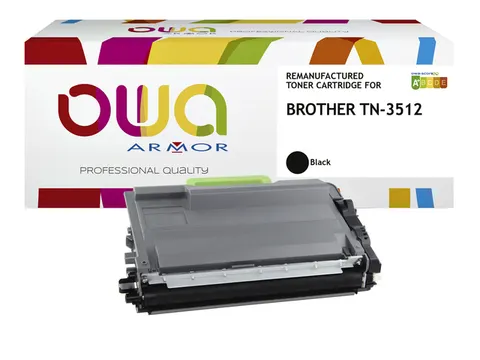 Toner OWA alternatief tbv Brother TN-3512BK zwart