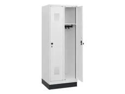 schoollocker,HxBxD 1630x600x500mm,2vak,vak B 300mm,draaigrendel,sokkel