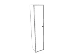 Vitrinekast Hxbxd 2140x430x450mm 5 Oh Aluminium