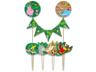 Cake decoratie Jungle 9 stuks - 3