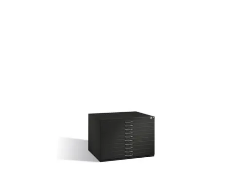 tekeningenkast,HxBxD 760x1100x765mm,romp RAL7021,front RAL3003