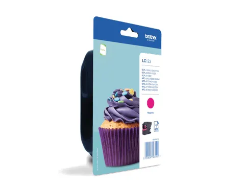 Brother LC123MBP, Magenta, Inkt op pigmentbasis, 1 stuk(s), 600 pagina