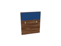 baliepaneel bureau aanbouw achter NP-tiepolo nut BN6016-blauw 1000mm