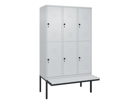 Dubbeldekse dekenkist,HxBxD 2120x1200x815mm,3x2vak.,vak B 400mm