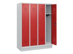 schoollocker,HxBxD 1630x1200x500mm,4vak,vak B 300mm,cil.-slot,sokkel