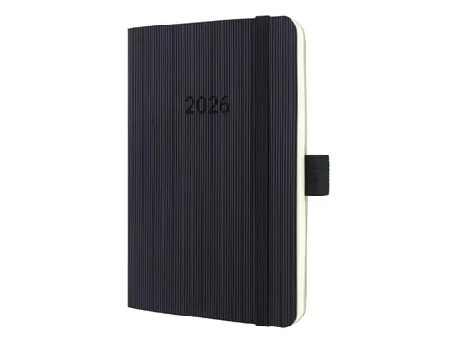 Weekagenda Conceptum A6 2026 (NL/FR/EN/DU) met notitieruimte zwart Sof
