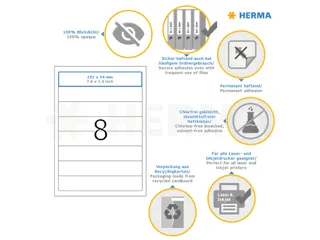 Herma 4290 Rugetiket 192x34 mm Wit permanent klevend 800 stuks - 4